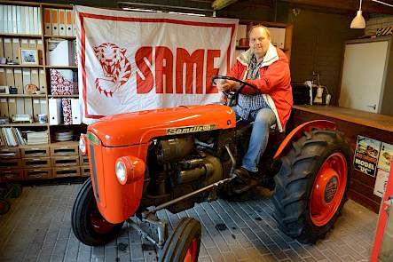 Deze Sametto 120 was de eerste oldtimer Same van Engbert de Vries. Hij heeft nog twee andere oude Sames, een Puledro en een Sametto 120 Trento smalspoor.