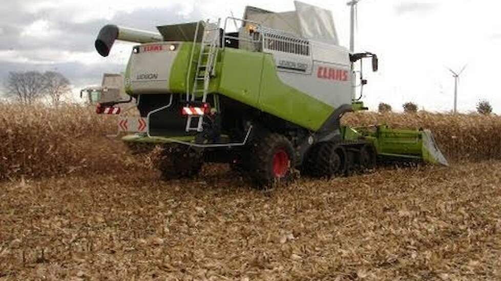 Claas Lexion in de mais Trekkerweb.nl