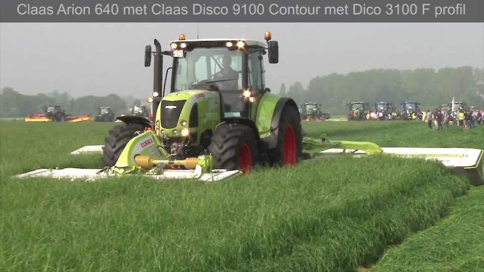 Claas Arion 640 met Claas Disco 9100 Contour met Dico 3100 F profil