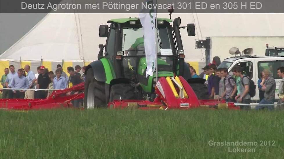 Deutz Agrotron met Pöttinger Novacat 301 ED en 305 H ED