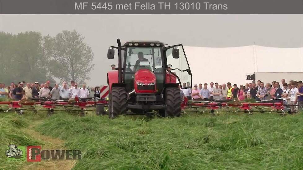 MF 5445 met Fella TH 13010 Trans