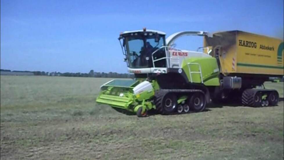 Claas Jaguar 960 terra-trac rupsen Grasdrogerij Hartog Trekkerweb.nl