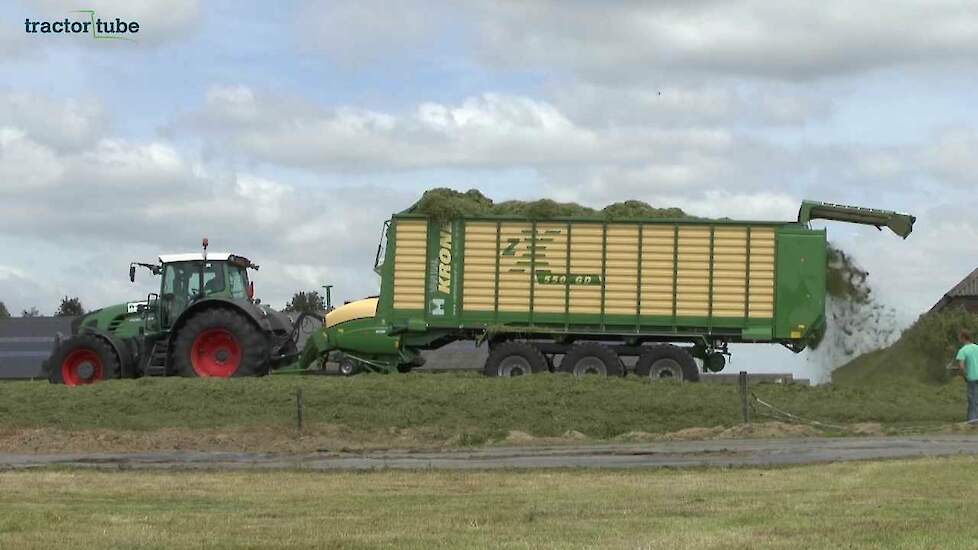 Grünfutterernte 2013 mit Ladewagen Krone ZX 550 GD und Schwaden durch LU van Hal trekkerweb