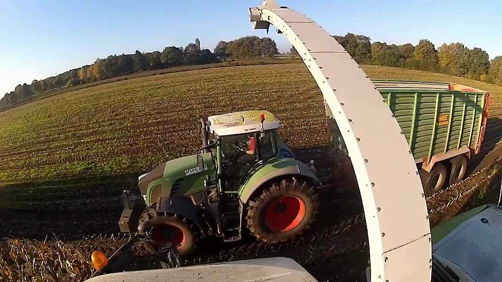 Loonbedrijf Fuhler ,Claas 940 ,Fendt 936 en Xerion Trac vc in de mais Trekkerweb gopro