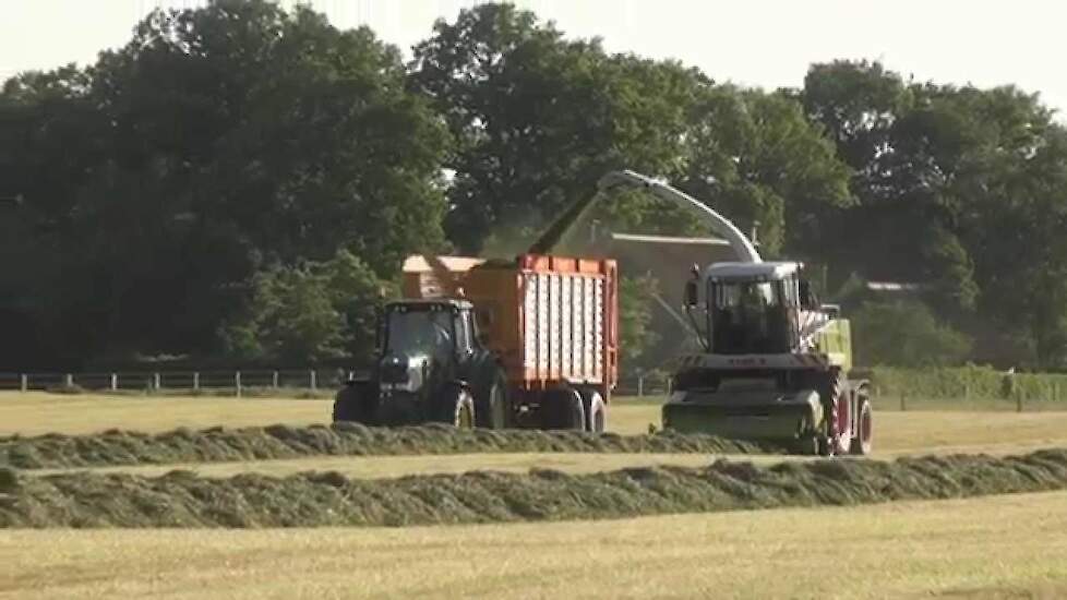 Grashakselen met Claas Jaguar 850 - Trekkerweb.nl