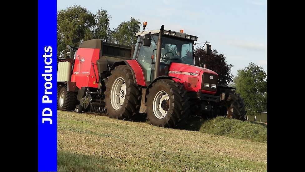 Massey Ferguson 6290/ Balen Persen Wikkelen/ Pressing Wrapping Bales /Frens Hulshorst /Nunspeet