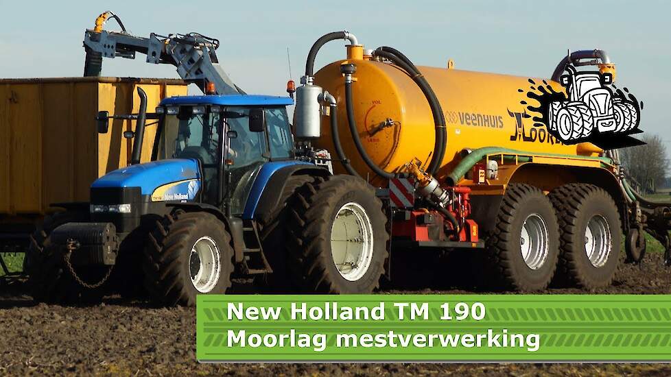 New Holland TM 190 Moorlag mestverwerking Trekkerweb gullefas