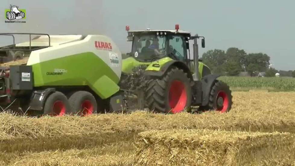 Claas Quadrant 3200 FC en Claas Axion 850 - Terhuf Agrarservice Trekkerweb