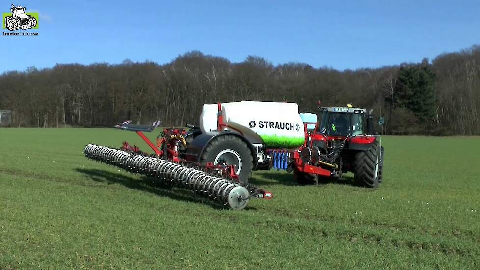 Agrar Service Strauch GmbH met Massey Ferguson 7618 en Duport Liquilizer Trekkerweb