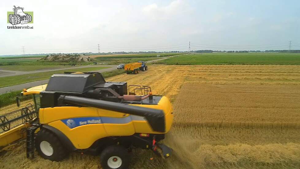 New Holland CX760 Akkerbouwbedrijf Sikken in de zomergerst Trekkerweb