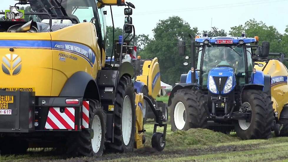 New Holland  graslanddemo Geel België T6 T7 FR HD demo Trekkerweb