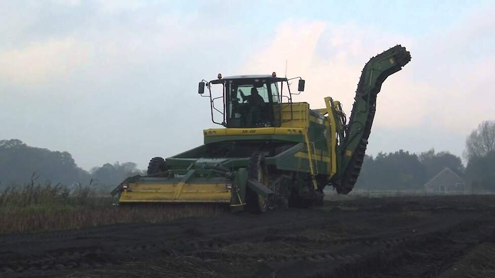 Lelies rooien met de Ploeger AR-4W op Claas rupsen- Trekkerweb