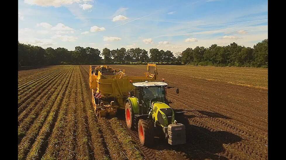 Aardappels rooien met Ropa Keiler II en Claas Arion 650 op demo bij Weco de Hondsrug Trekkerweb