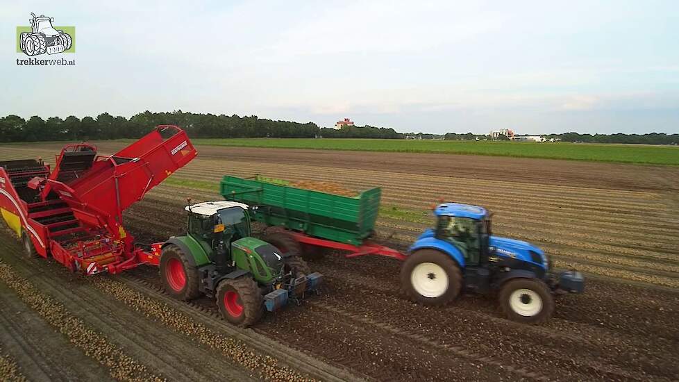 Uienladen met Fendt Vario718 en Grimme SE 150-60 Trekkerweb