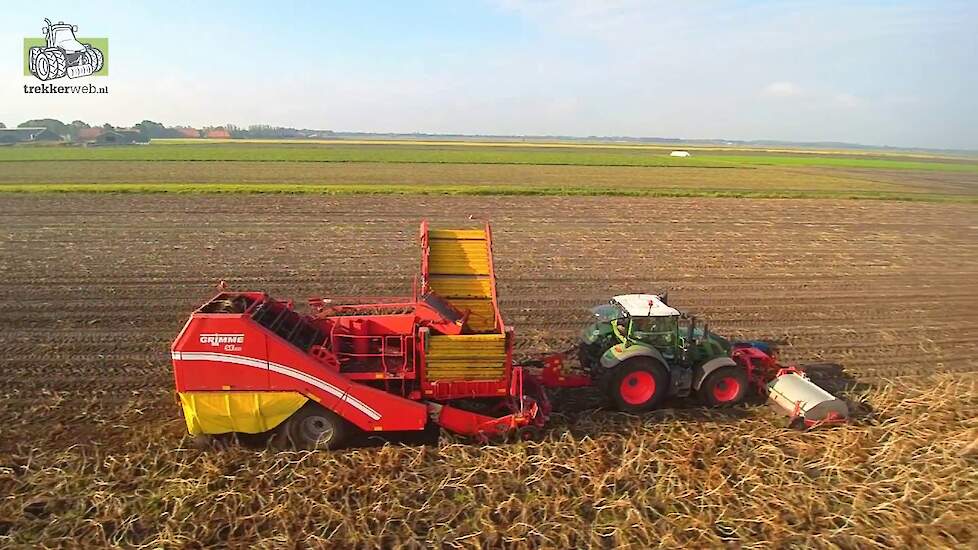 Grimme SE 260- Kloppenburg KFK 275 R frontloofklapper Fendt 718 Vario S4 Trekkerweb