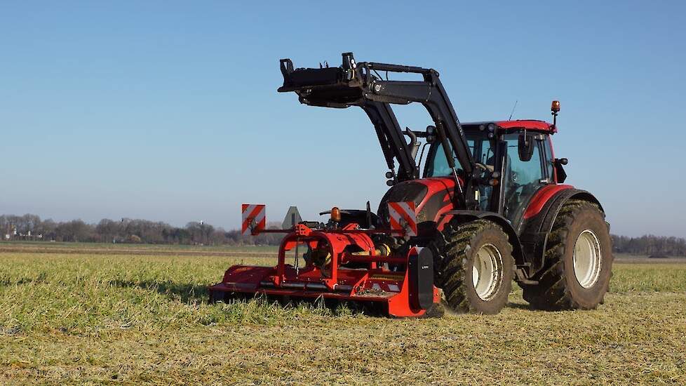 Valtra N134 Active Redline met Tehnos Profi japanse haver klepelen Trekkerweb