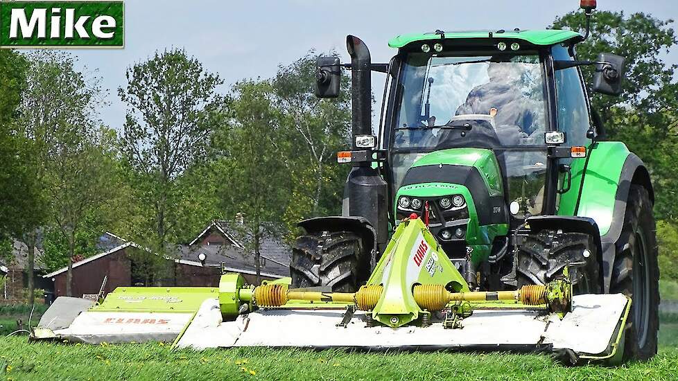 Mowing first grass 2018 | Deutz-Fahr 6140 | Claas Disco | Gras maaien | Beemte | NL.