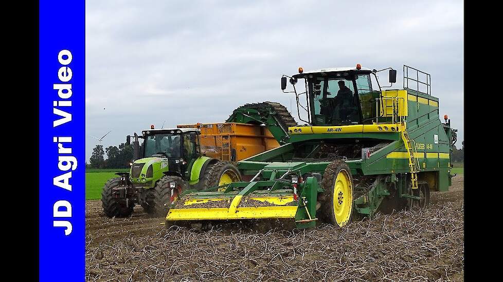 Aardappels rooien 2018| Ploeger AR4W | Claas Arion+Axion | Potato harvest | Kartoffelernte | van Dun