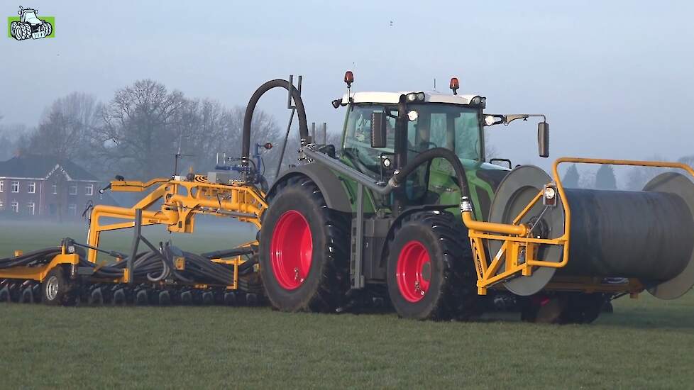 Grasland sleepslang bemesten met loonbedrijf Westerveld uit Breedenbroek Trekkerweb