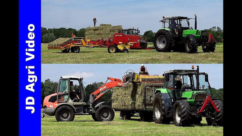 Deutz-Fahr Agroprima 6.06 | Pressing + Loading bales | Balen persen + Laden | Wajer Hulshorst | 2019