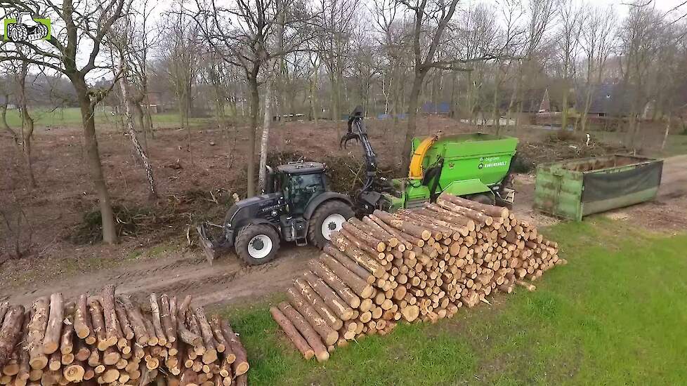 Konijnenbelt Boomverzorging Jan Veenhuis hoogkieper Chippen  Valtra S233 Dutch Dragon EC9045