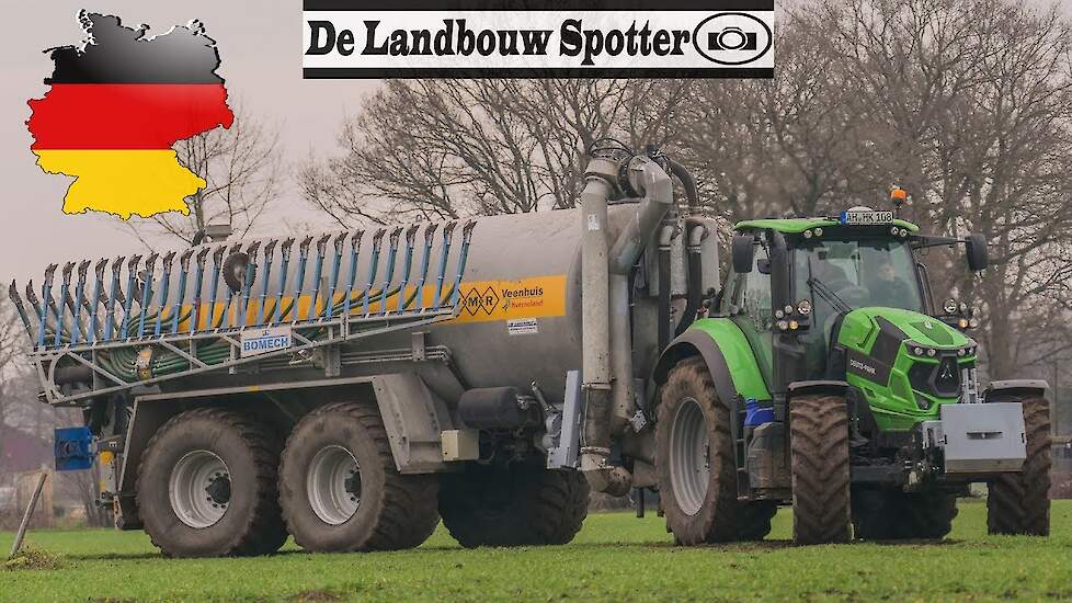 Injecting Slurry 2020 | Deutz Fahr 6215 + Veenhuis + Bomech | Schöppingen