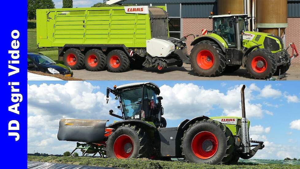 Claas Xerion 3800 Trac VC +Axion 850 | Gras inkuilen | Grass silage | Iesselland Welsum | 2020 | NL