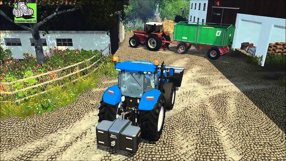 Kalk Rijden, International 1255 XL en laden met New Holland  T5.115 Trekkerweb