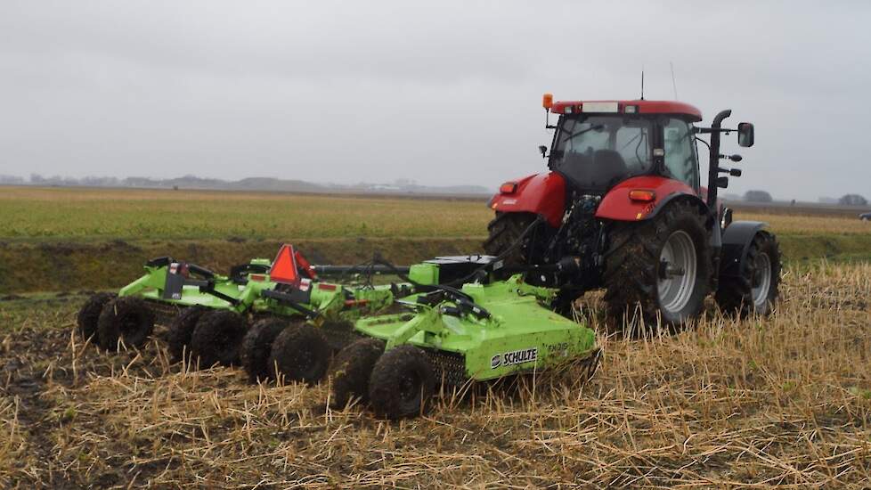 Schulte FX-315 Roto Mulchmaaier levert goed werk bij verregende demo Heerema Agri-Service Trekkerweb