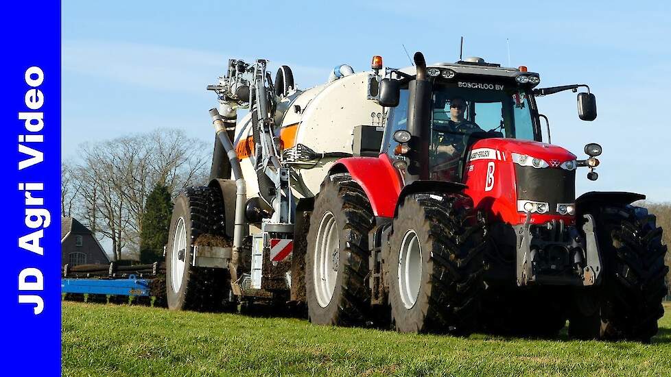 Massey Ferguson 7726 | Mest injecteren | Boschloo Gorssel | Injection slurry 2021 | Kaweco | Düngen