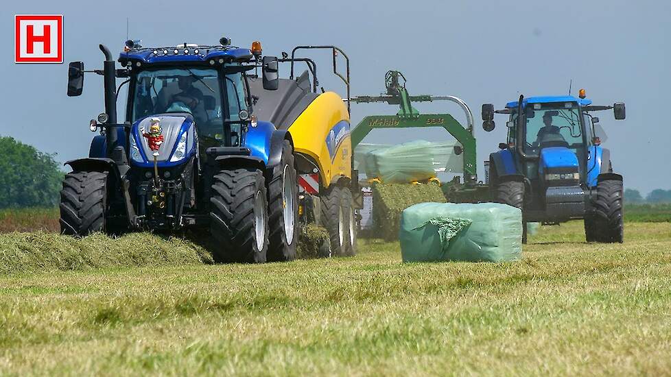 2021 | Balen persen en wikkelen | Baling + wrapping hay | Loonbedrijf Rozeboom | New Holland BB 1270