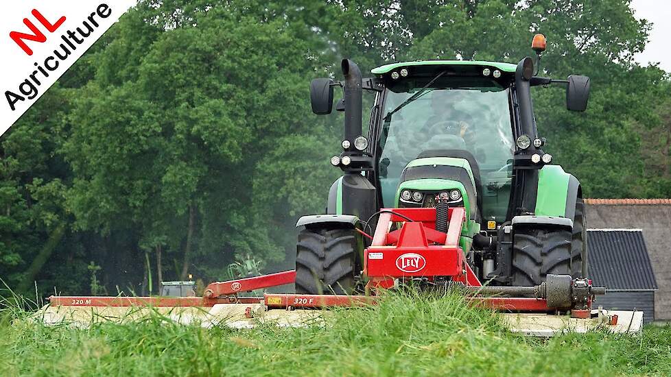 2021 | Gras maaien en schudden met Deutz-Fahr + Lely + Krone | AJ Bedrijfsdiensten