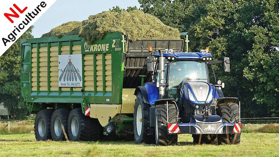 2021 | Gras oprapen met New Holland + Krone + Strautmann | Timmer