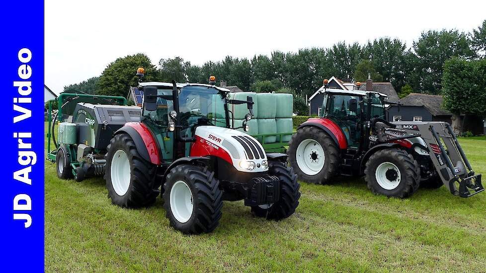 Steyr + Criap + Knikmops | Midi balen Persen + Laden | Pressing + Loading bales |v/d Wolde Oldebroek