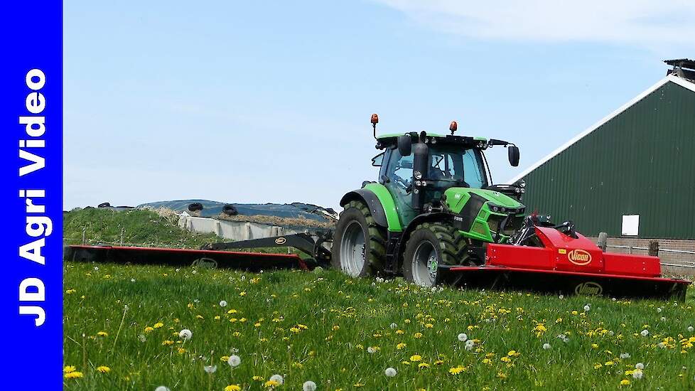 Deutz-Fahr 6130TTV + Vicon | Gras maaien | R.Rozeboom Doornspijk | Mowing grass | Gras mähen | 2022