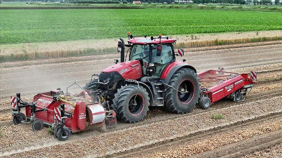 Big Onion harvest 2024 | Case Optum 340 AFS + VSS Amac | 3m wide | Uien Rooien