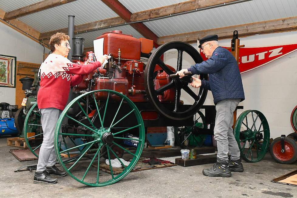 Dit is een Deutz MIH328 motor uit 1935. Het is een van de grotere motoren uit de collectie.